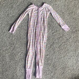 Little Sleepies 18-24 month Girls' Rainbow Print One-Piece Pajama - Pink
